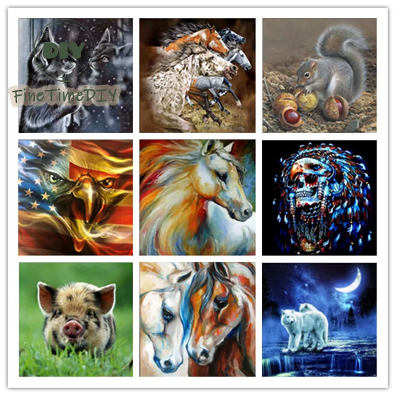 

5D diamond painting animal Series kits DIY Cartoon Cat Full round resin mosaic art Handmade diamond embroidery sale Decor gifts