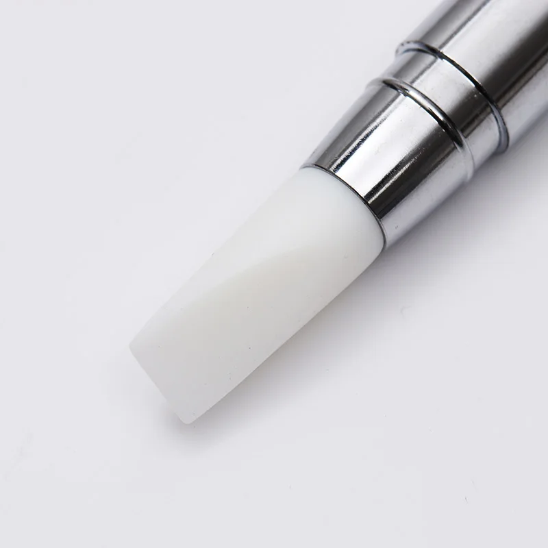 2-Way резьба кисть для рисования ручка Силиконовая полая кристальная Ручка инструмент для маникюра ногтей