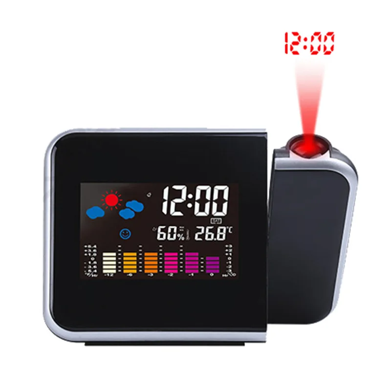 

Creative Fashion Led Electronic Table Digital Clock Projection Backlit Horloge Weather Forecast Calendar Desk Saat Wall Watch
