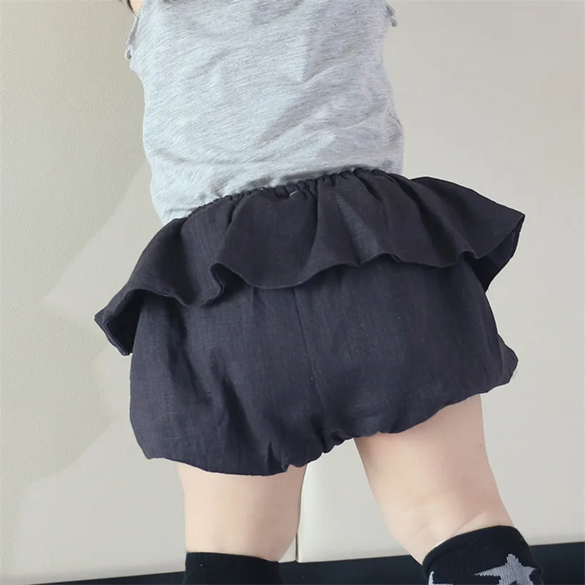 От 0 до 4 лет обувь для девочек летние шорты-фонарики БОБО Хлопок рюшами пузырь свободные pp брюки детские юбка брюки очаровательны младенческой/