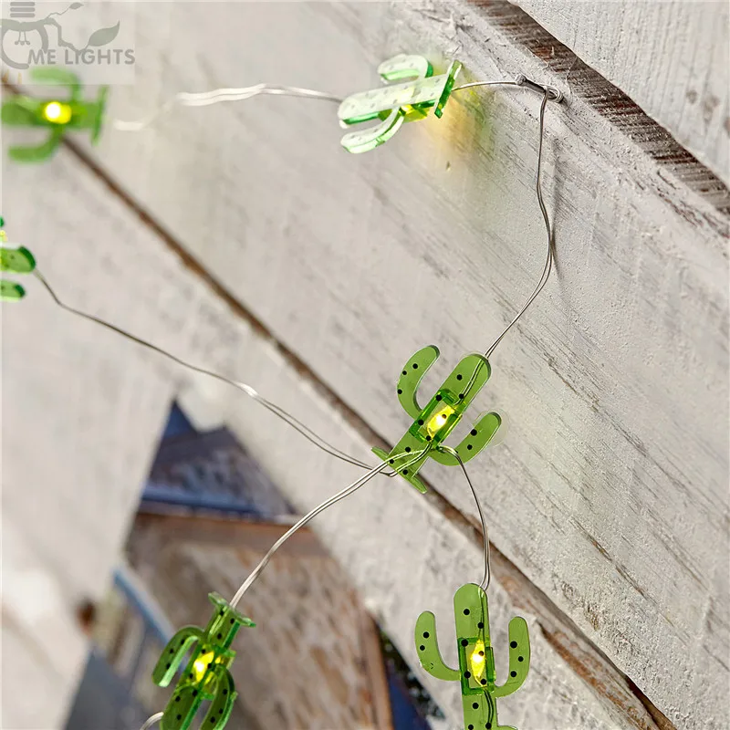 

10ft 30 Cactus String Lights Tropical Themed Fariy Strung Light for Summer Birthday Bed Beach Wedding DIY Parties Decro