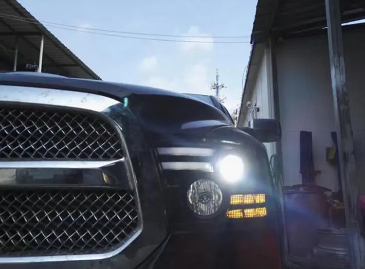 Автомобильный стильный светодиодный головной фонарь для Dodge Ram светодиодный фары 2013 для Ram drl H7 hid Биксеноновые линзы angel eye ближнего света