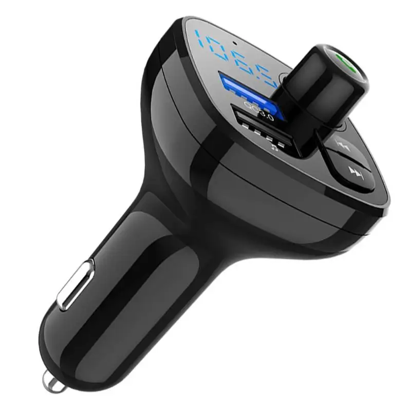 12-24 V Быстрый автомобиль телефон Зарядное устройство BT12 Bluetooth 5,0 Handsfree Car Kit fm-передатчик MP3 плеер Dual USB Зарядное устройство BT музыкальный плеер