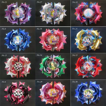

16Pcs 4.5 Inch Grosgrain Ribbon Hair Bows WITH Clip,Baby Girl Pinwheel HairBows/Hair Clips/Hair Pins Accessories