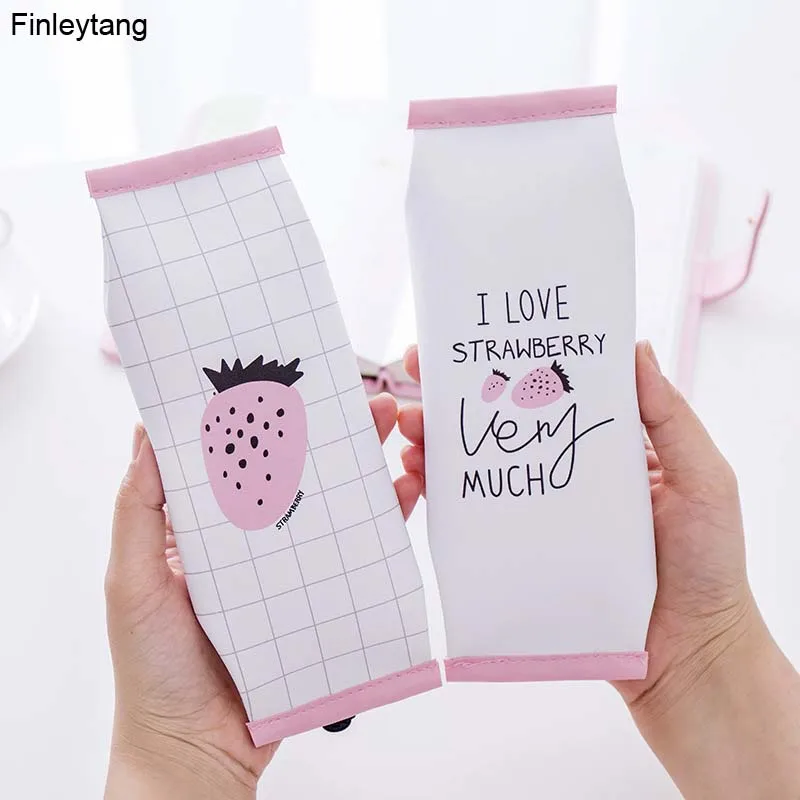 

2017 PU Leather Pencil Case Simple Creative Large Capacity Pencil Bag School Office Stationery Men & Women Student Pencil Case