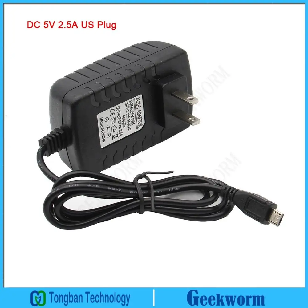 Raspberry Pi US адаптер питания DC 5 В 2.5A штепсельная вилка США мини источник для 3|raspberry
