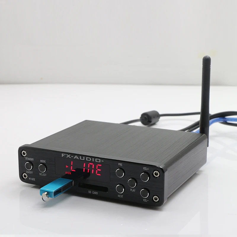 FX Audio M 160E 160 Вт * 2 Bluetooth@4.0 цифровой аудио усилитель USB/SD/AUX/PC USB входной проигрыватель