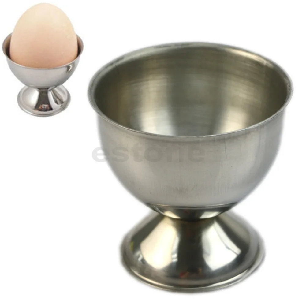 

New Kitchen Tool Stainless Steel Soft Boiled Egg Cups Egg Holder Tabletop Cup S27 dropship