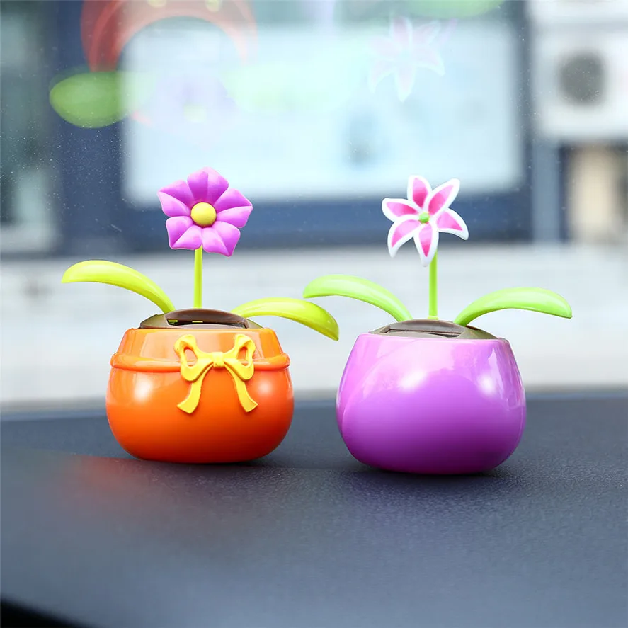 

New Dancer Flower Toy For Home Decor 1PC Solar Powered Dancing Flower Swinging Animated Dancer Toy Car Decoration New 0425#30