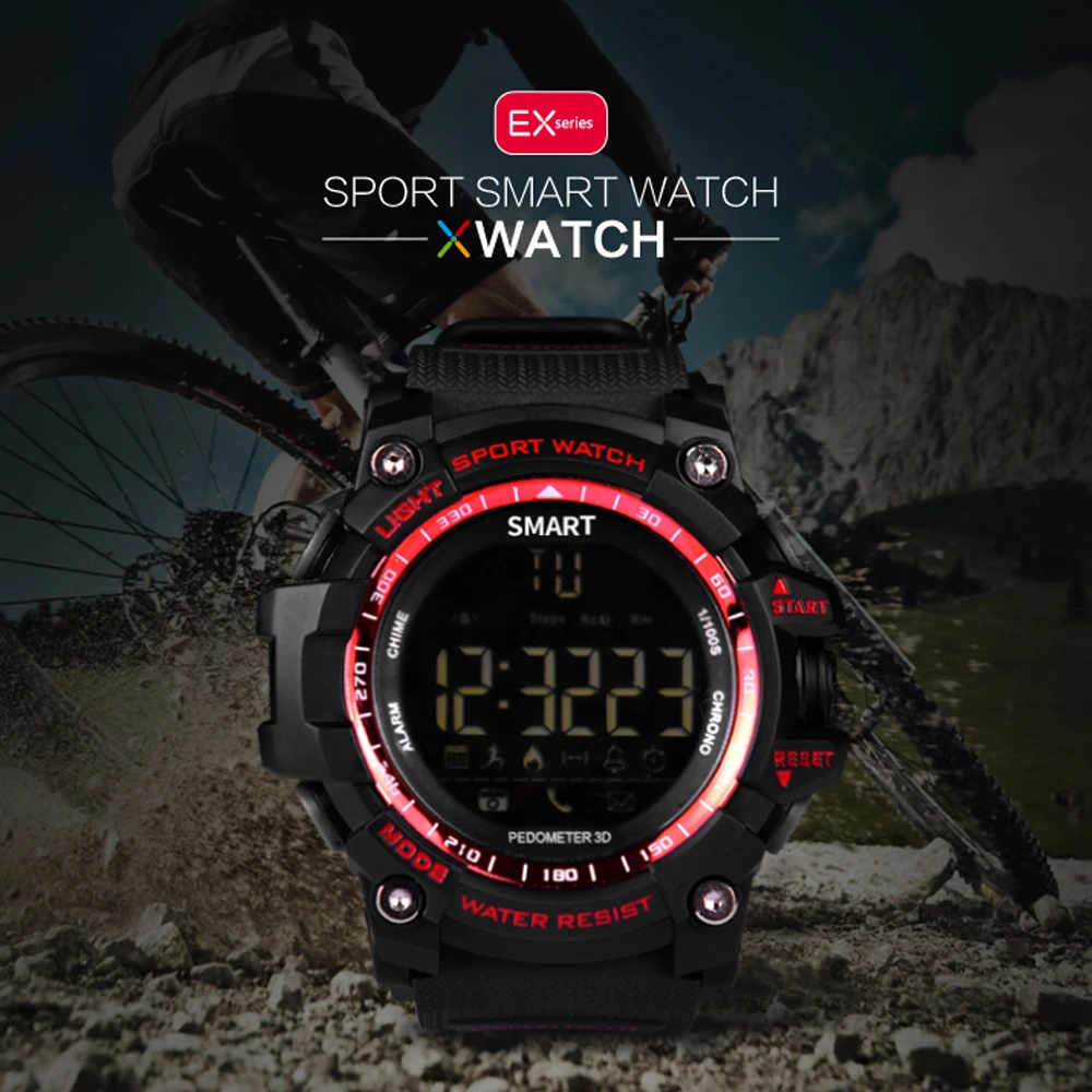 

EX16 Men Smart Watch Waterproof IP67 Sport Smart Watch Bluetooth Noification Remote Control Pedometer Smartwatch