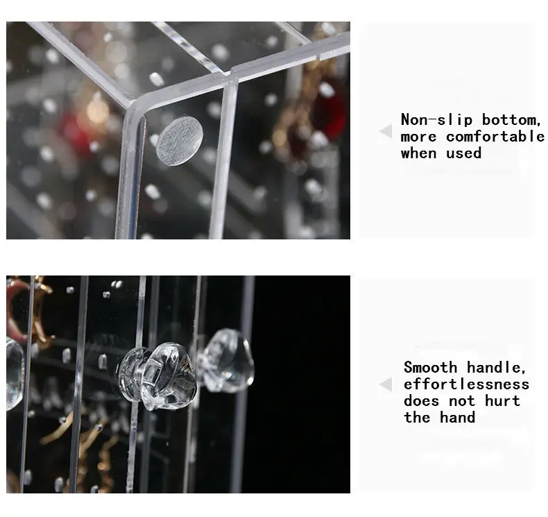 New Acrylic Jewelry Box Earring Holder And Jewelry Organizer Earring Organizer Stand Can Hold About 135 Pairs Various Earrings Jewelry Packaging