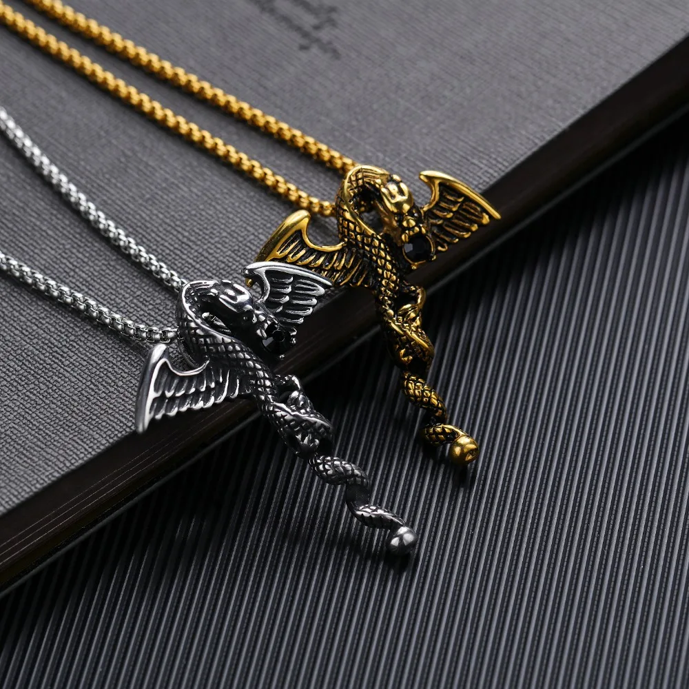 Domineering Devil Dragon мужская из титановой стали байкерское подвесное ожерелье классическое панк хип-хоп мужское ожерелье с мотоциклом подарок. QL1489