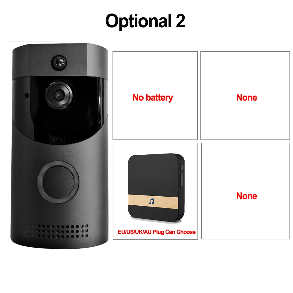 CDYCAM Водонепроницаемый 720P HD беспроводной WiFi видео дверной звонок PIR дверной Звонок камера ночного видения двухсторонний аудио аккумулятор беспроводной дверной Звонок - Цвет: package2