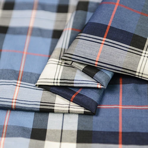 geometric design gingham print silk and cotton blended fabric plaid,SCT306 geometric design gingham print silk and cotton blended fabric plaid,SCT306