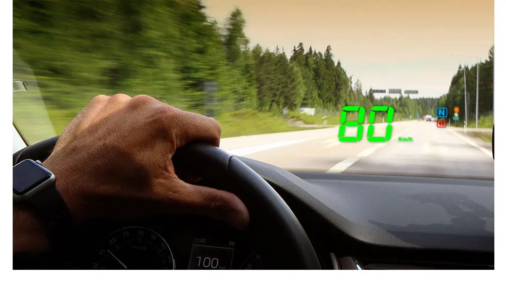 Geyiren A2 HUD gps цифровой спидометр дисплей Overspeed Предупреждение ющий сигнал лобового стекла проектор для автомобиля