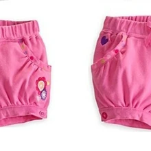 Летняя акция, хлопковые красные шорты, милые детские штаны с бантом для девочек, 5 шт