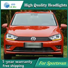 Автомобильный Стильный чехол для фары для VW Golf Sportsvan светодиодный головной светильник s VW Golf Sportsvan DRL Дневной ходовой светильник биксеноновый HID