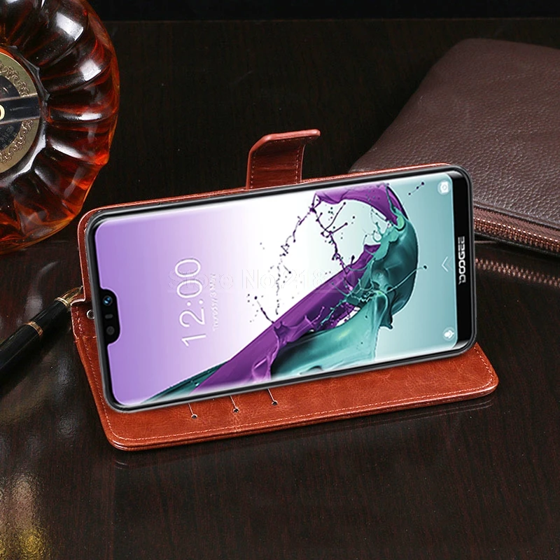 Чехол Бумажник Для Doogee N20 искусственная кожа Винтаж откидной книжка Магнитная