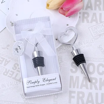 

Free shipping 50pcs/lot wholesales zinc alloy heart wine stopper wedding favors and giveaway gifts party return goods for guest