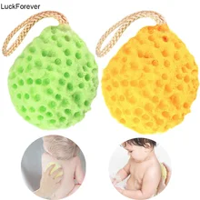 10 шт./лот, мягкий очищающий губчатый шарик для ванны, хлопок, латекс, отшелушивающие губки для тела, чистящие средства, моющая губка для ванны