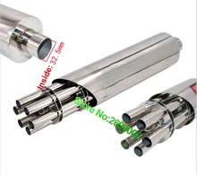 Inlet 32.5mm Akrapovic Motorcycle Exhaust Pipe Stainless Steel Gatling Gun Style Motorbike Scooter Exhaust End Pipe Mufflers