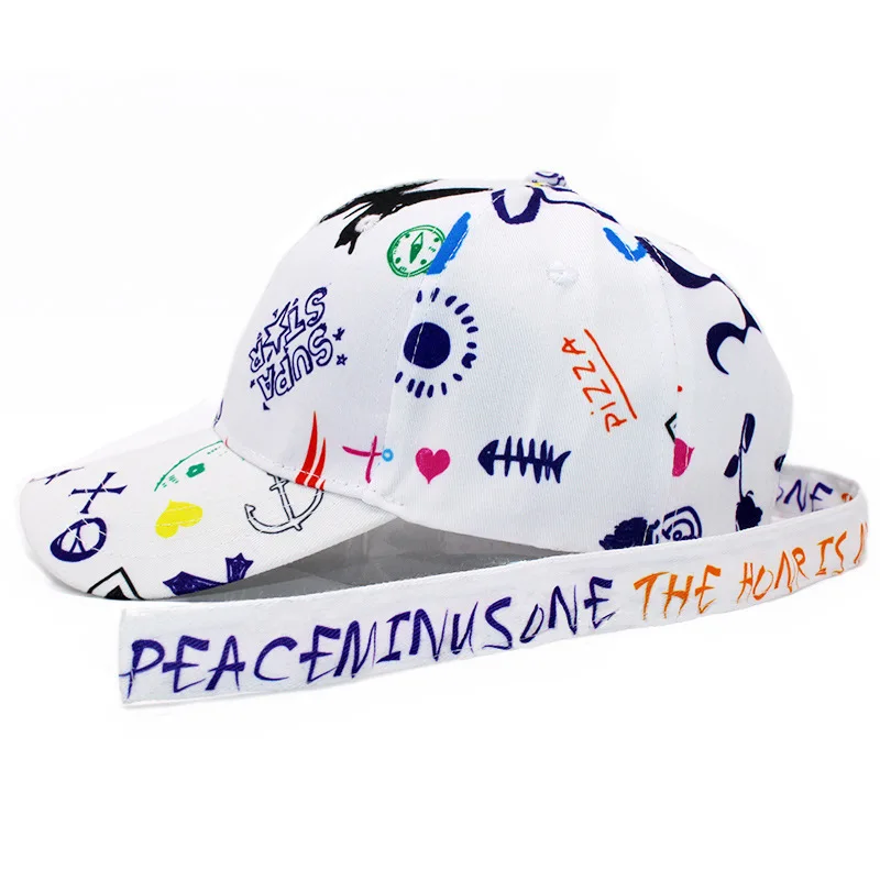 Ифэй KPOP моды BIGBANG GDragon Новая мода Граффити шляпа Бейсбол Кепки хип-хоп унисекс Casquette Gorras Snapback замши