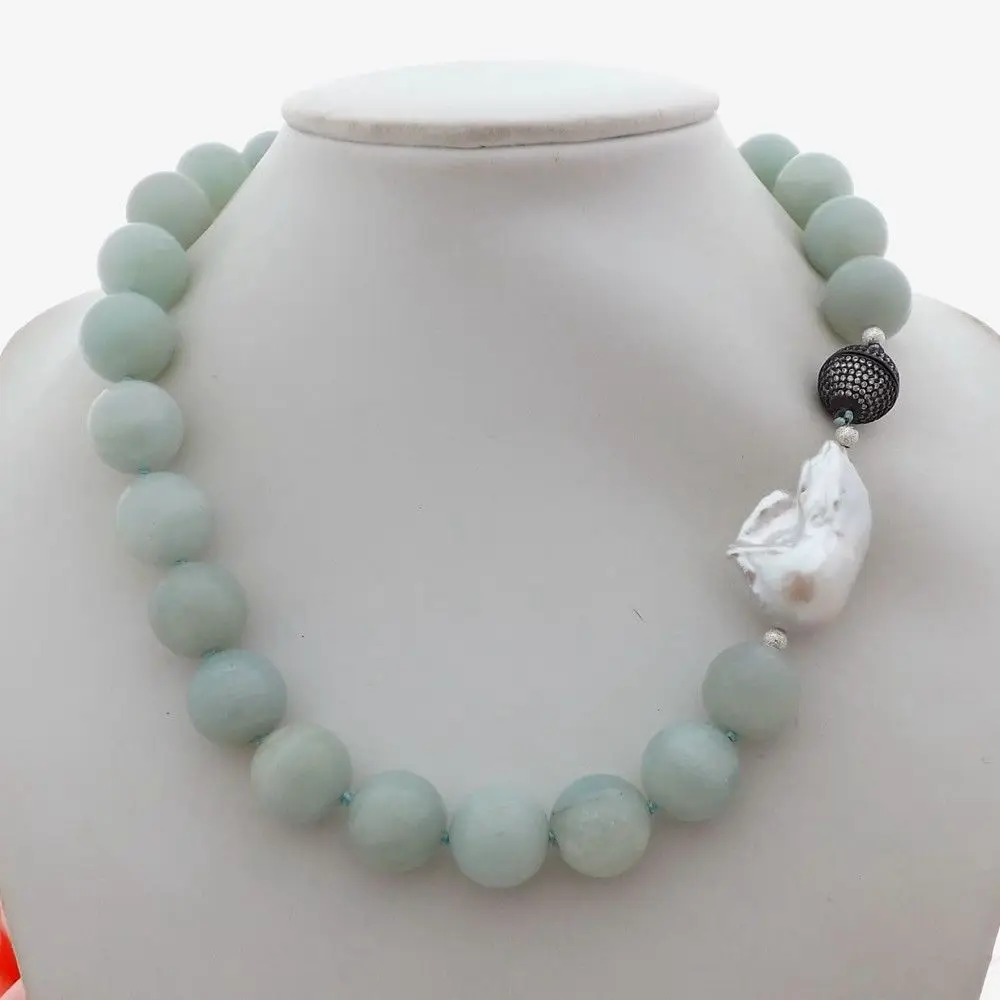 

GE070906 19" 16mm Amazonie White Keshi Pearl Necklace