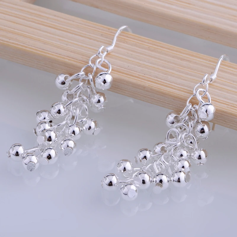 Женские серьги с серебряным покрытием из серебра 925 пробы виноградом|earrings