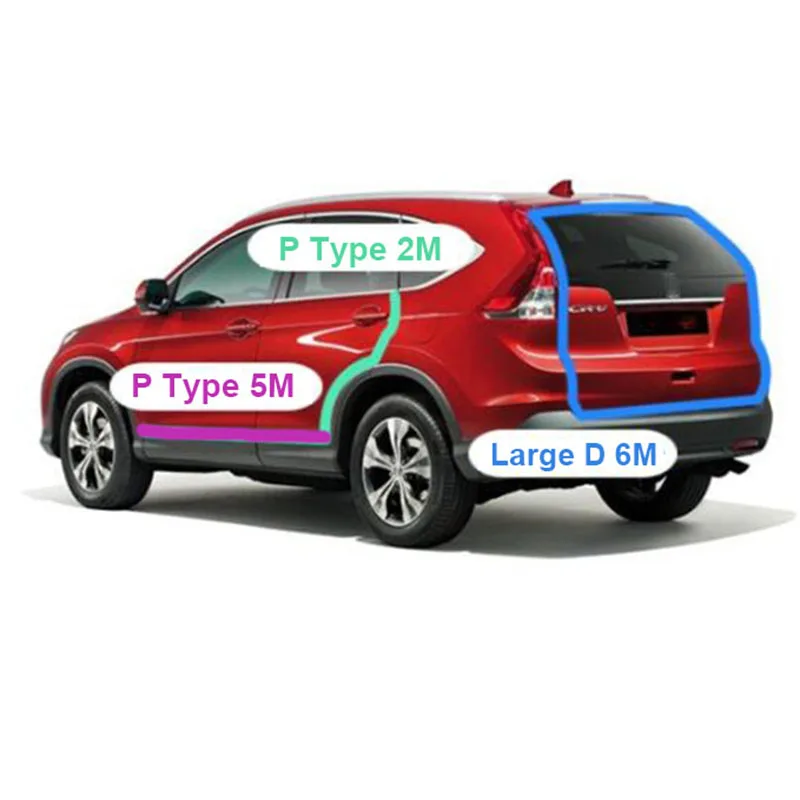 Для Honda CRV резиновые дверные уплотнительные полосы спереди и сзади двери капот крышка багажника анти шум пыли уплотнительная прокладка отделка