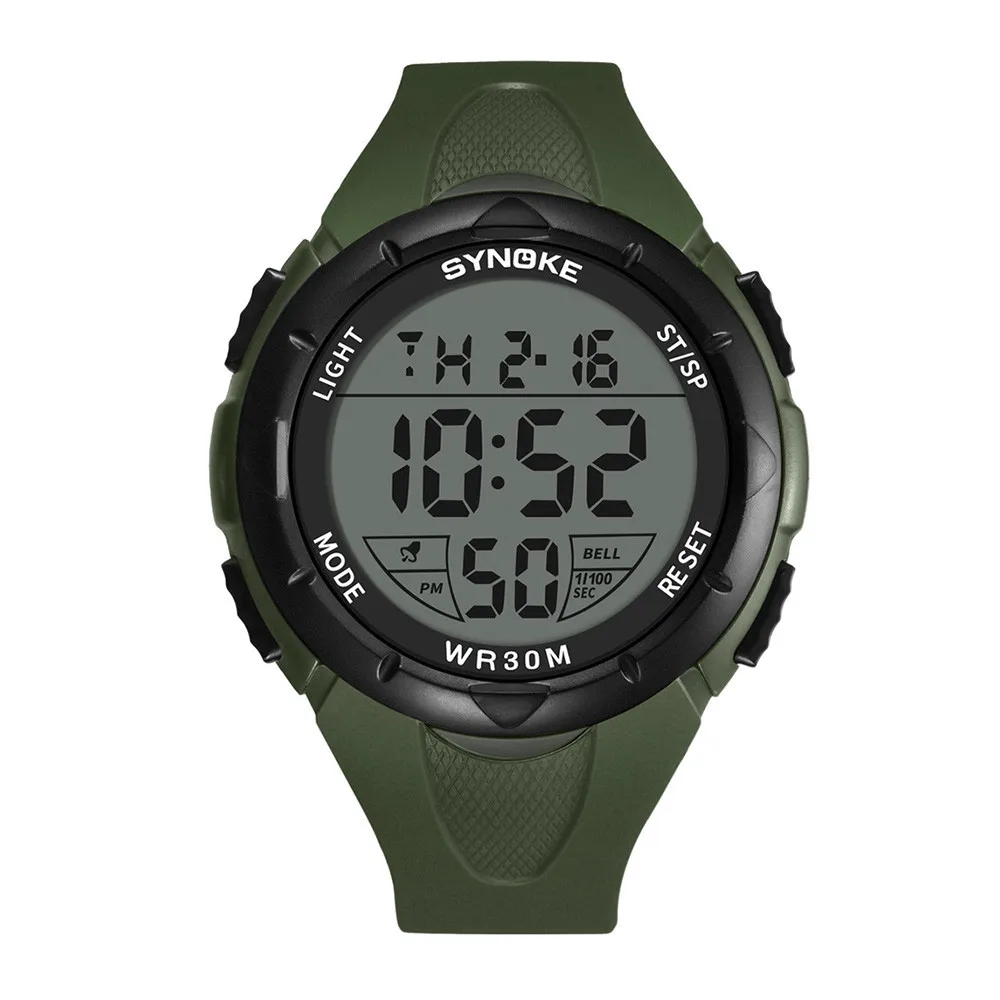 SYNOKE многофункциональные 50 м водонепроницаемые часы светодиодный цифровые часы двойного действия цифровые часы montres hommes