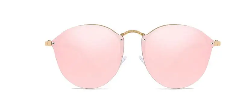 Новинка, модные солнцезащитные очки кошачий глаз, женские роскошные милые Солнцезащитные очки без оправы, Ретро стиль, солнцезащитные очки для женщин, фирменный дизайн - Цвет линз: C5