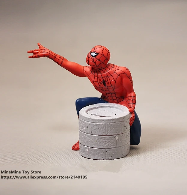 

DISNEY Marvel Spiderman piggy bank 10cm Action Figure Anime Mini Decoration PVC Collection Figurine Toy model for children gift