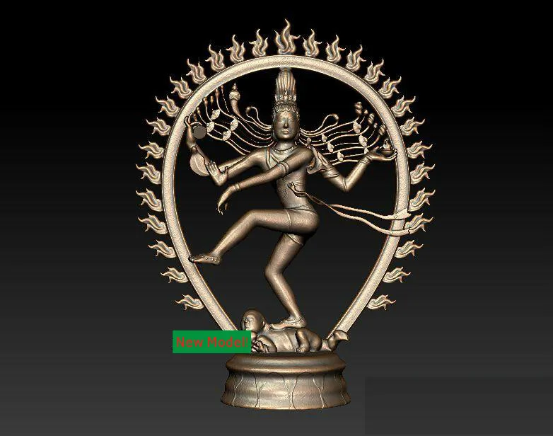 

3D model stl format for cnc machine Shiva nataraja phase