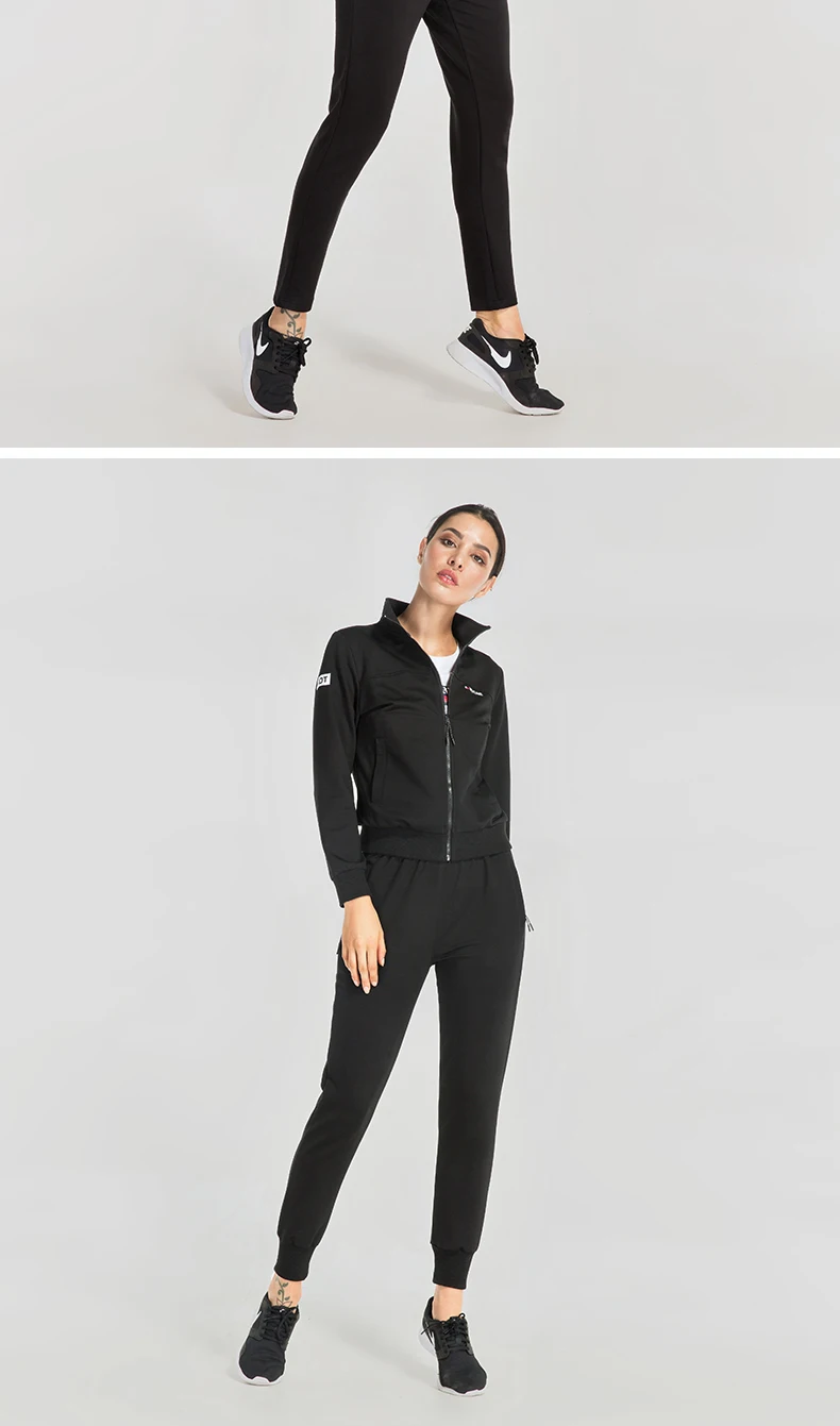 VANSYDICAL Для женщин молния спереди и длинными рукавами Йога спортивная куртка Бег спортивный топ(S-XL