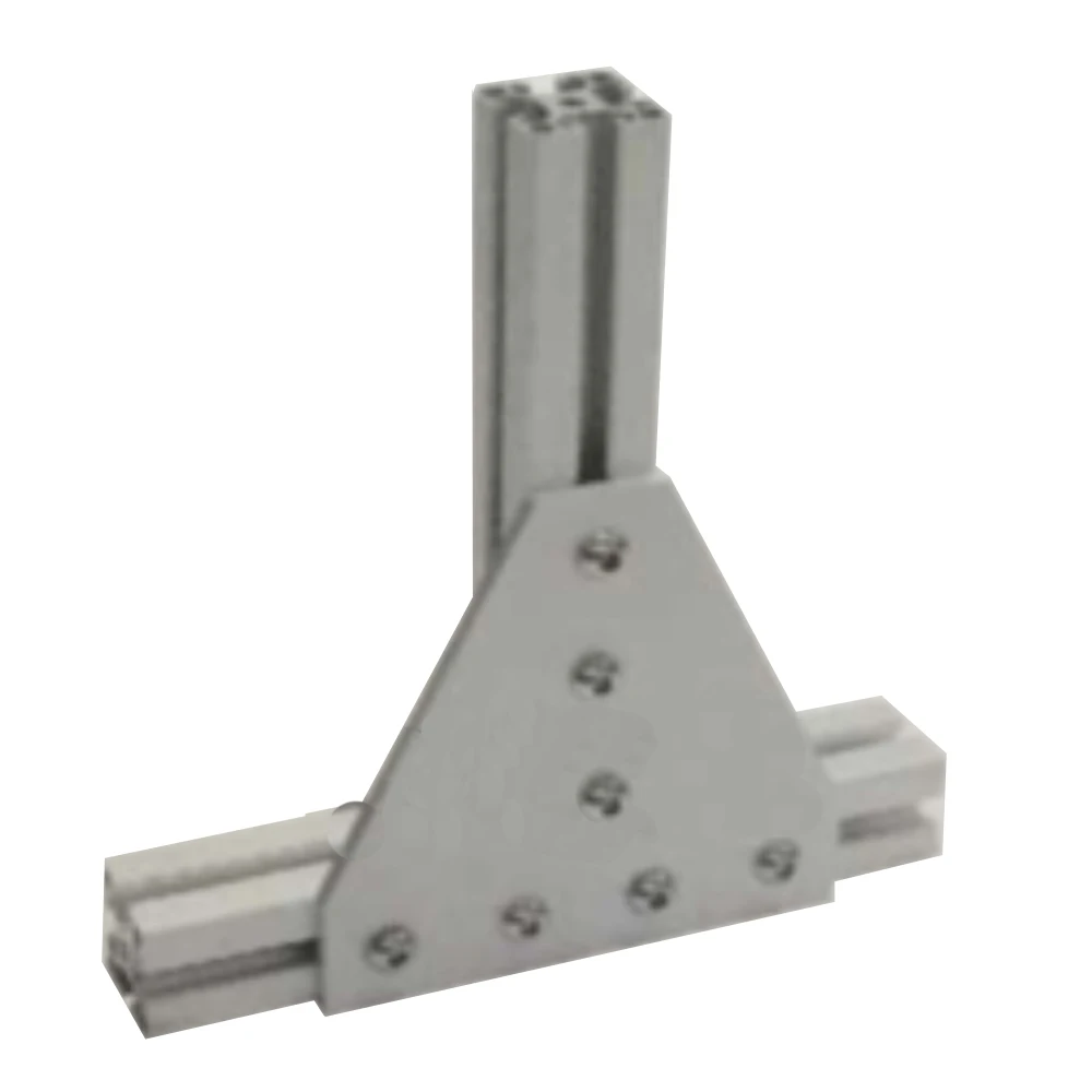1pcs T type 90 Degree Joint Board Plate Corner Angle Bracket Connection for Aluminum Profile 3030/4040 30x30/40x40 with 7 holes