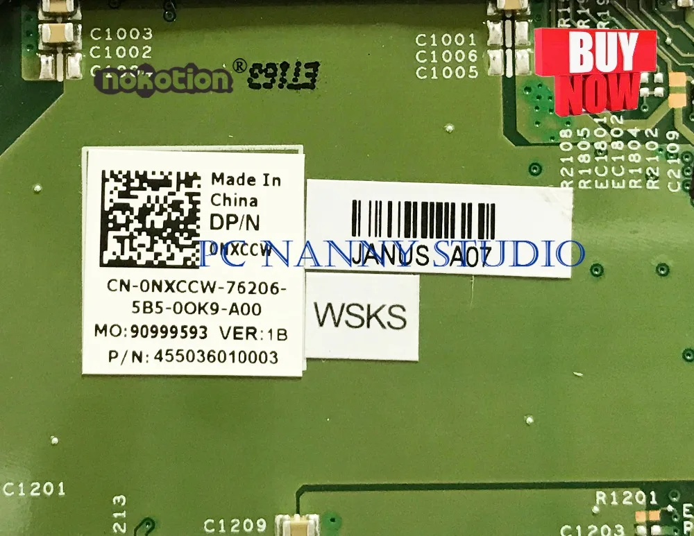 PCNANNY 0NXCCW для Dell Vostro 15 3549 материнская плата ноутбука 3025U DDR3L 13302 1