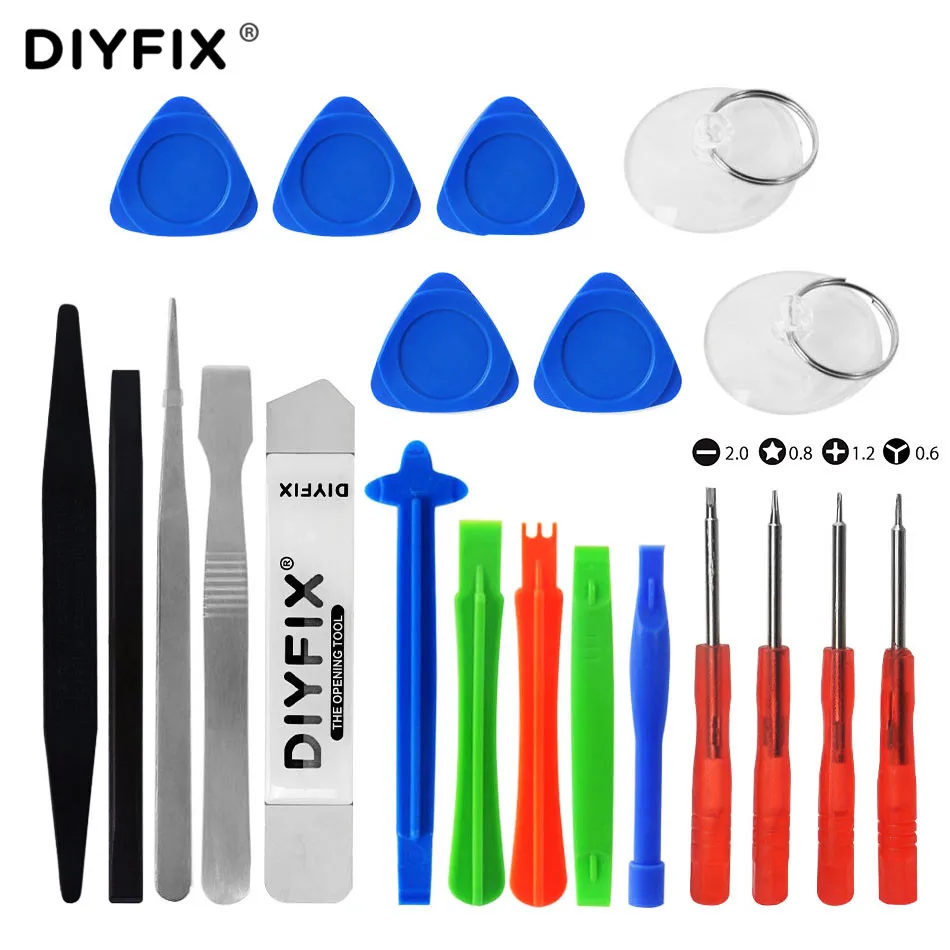 DIYFIX 21 в 1 Набор отверток для iPhone 7 iPad samsung инструмент ремонта набор ручных