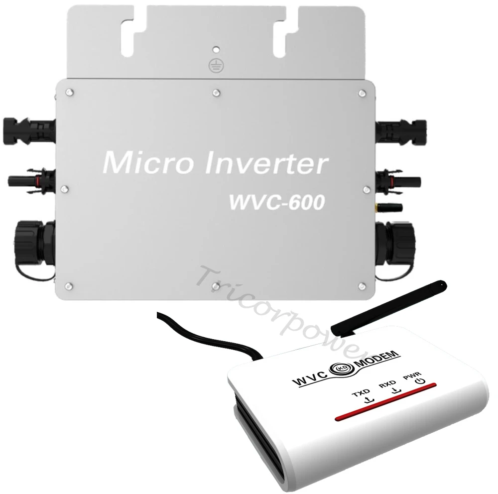 Сетчатый Микро солнечный инвертор WVC600 600 Вт с беспроводной связью MPPT чистая