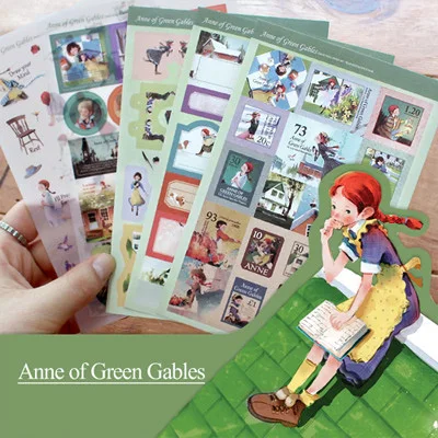 Классическая Anne of green gables/daddy long legs/Алиса в стране чудес, Набор стикеров для украшения сказок - Цвет: As Picture