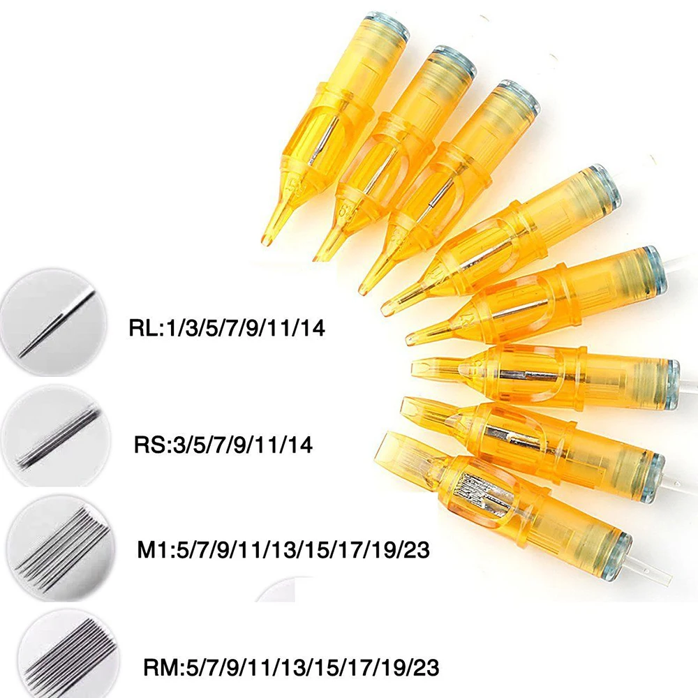 Новые 10 шт одноразовые полуперманентный макияж татуировки картридж иглы татуировки Поставки 5 m/7 m/9 m/11 m/13 m/15 m
