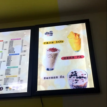

LED BLACK FRAME SLIM RESTAURANT BACK-LIT MENU BOARDS LIGHT BOXES