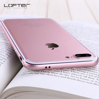 潮ブランドクリエイティブリンゴ 7 落下防止シリコン保護カバー元のマシン無地 iPhone 7 プラス金属フレーム電話ケース