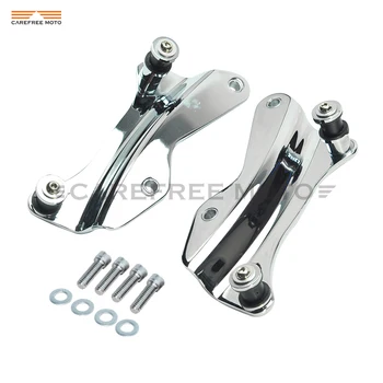 

1 pair Chrome Motorcycle Docking Hardware 4 FOUR POINT case for Harley Road King Street Glide Harley Touring 2014 2015 2016