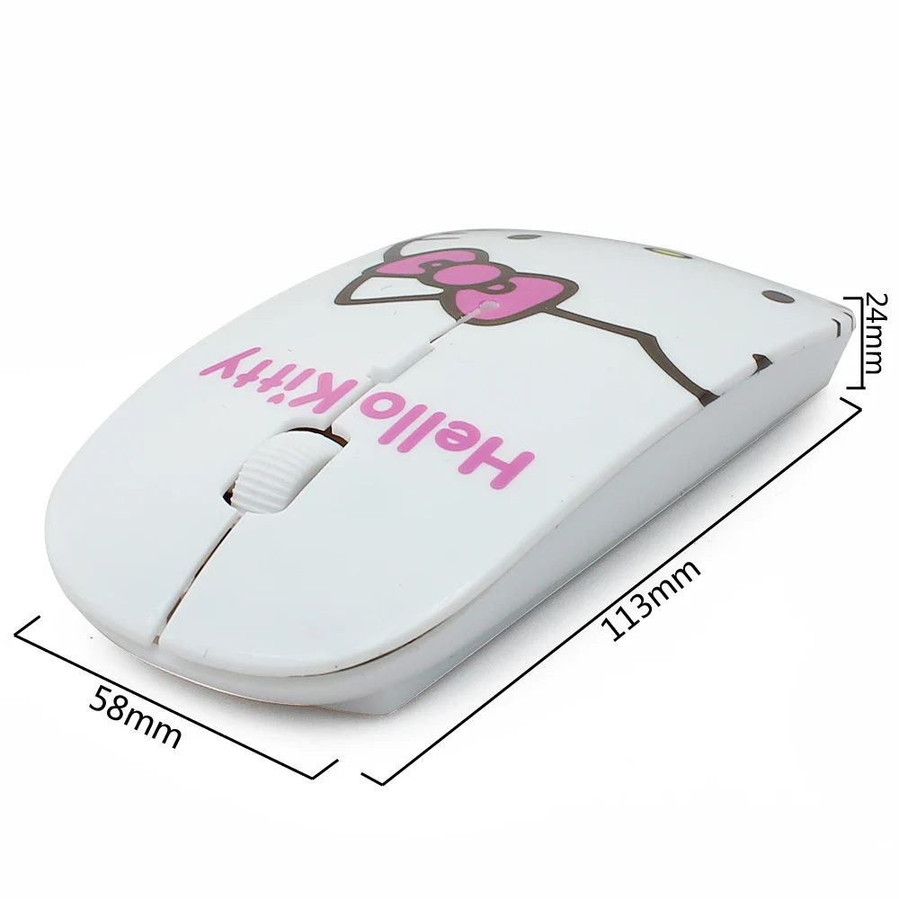 CHUYI hello kitty/паутина/британский флаг ультра тонкая беспроводная мышь 1600 dpi USB оптическая тонкая Mause компьютерная мышь для девочки подарок