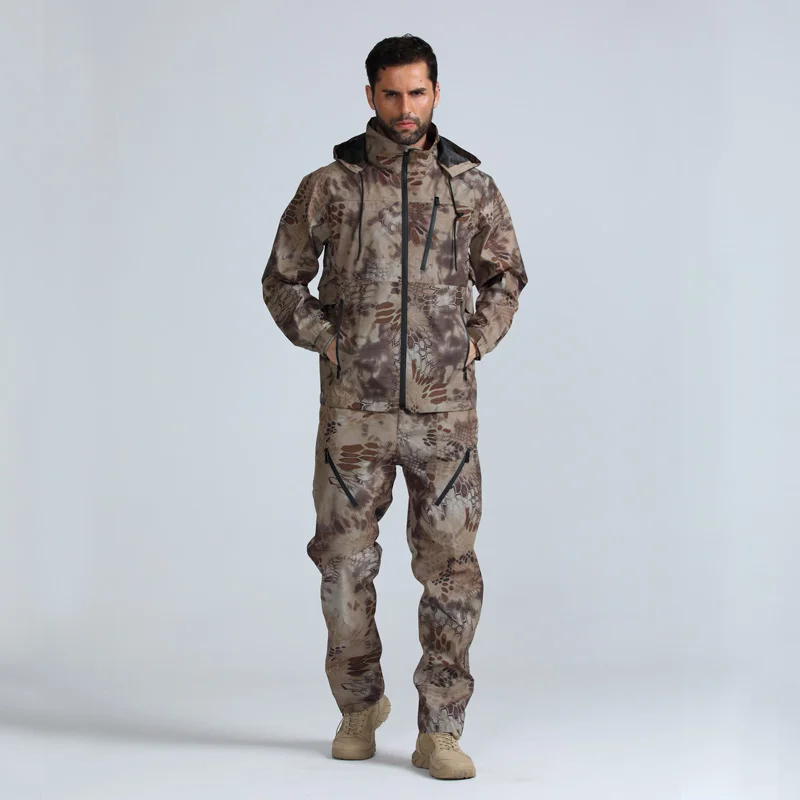 

2019 New Kryptek Camouflage waterproof Uniform Set including jacket & Pants Light Highlander Tactical military combat set