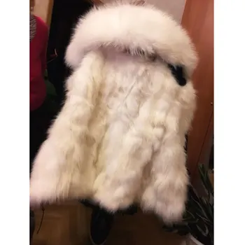 

New Women Korean Style Natural Raccoon Fur Hooded & Supper Real Lining Army Green Coats Parkas Female Camisa Camisetas Jackets