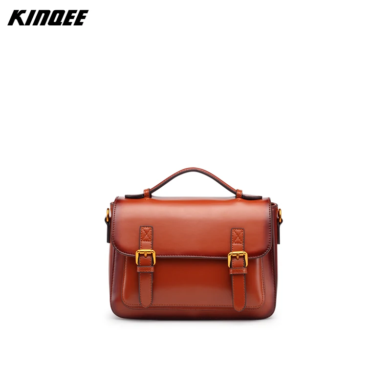 

Genuine Leather Women Luxury Messenger Straps Shoulder&Crossbody Bag Satchels Designer High Quality 23CM Cow Leather 1104