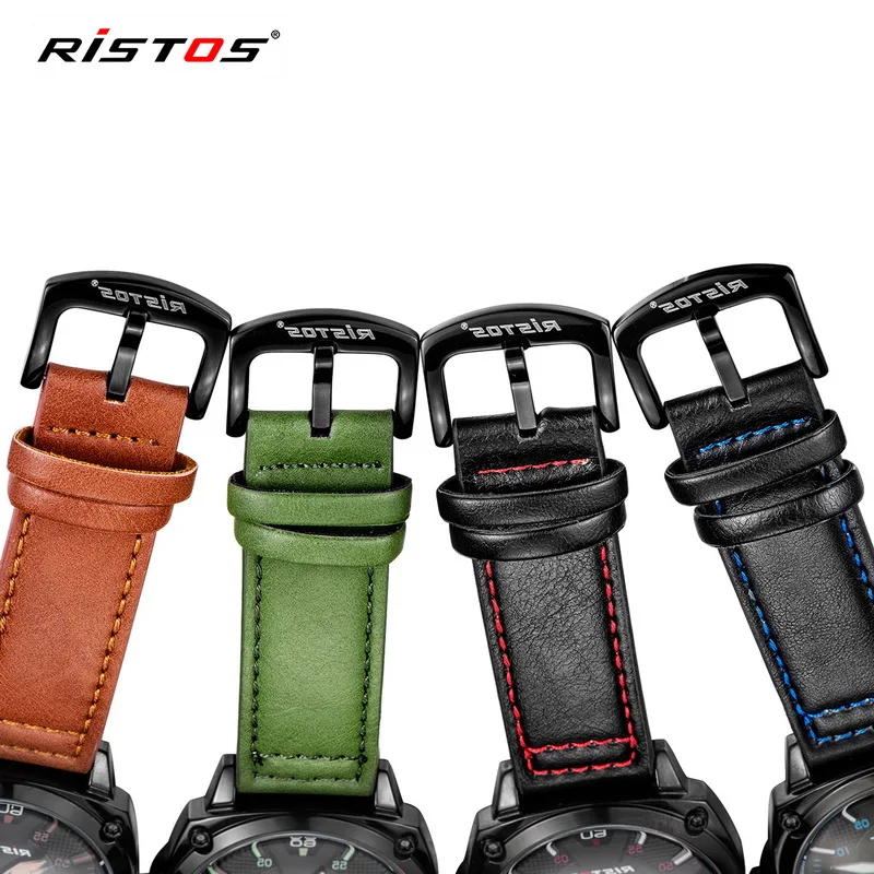 Ristos Новинка 2017 года Элитный бренд модные спортивные кварцевые часы Для мужчин