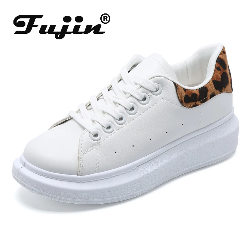 

Fujin Reflective White Shoes Dropshipping Female Spring New Fashion Night Light Net Red Shoes Thick-soled Sports Board Shoes