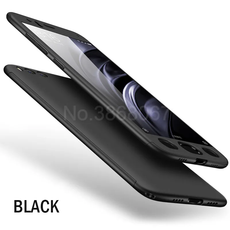 black MooPok Роскошный 360 градусов Защита Полный чехол для телефона для Xiaomi Mi6 Mi5 MI5s Plus чехол с защитой экрана стекло - Цвет: black